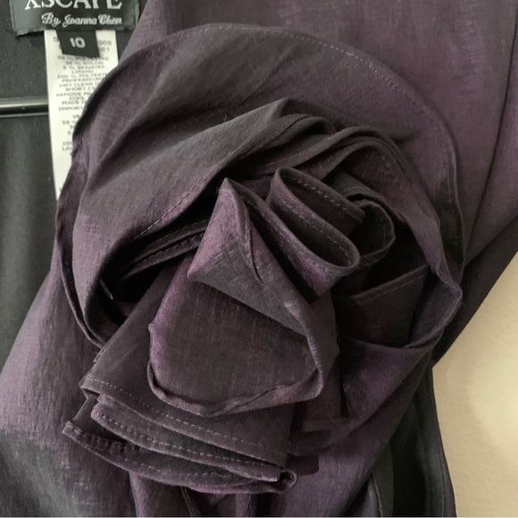 Xscape Dark Purple/Plum Sleeveless Cocktail Sheath Dress Size 10 - Picture 6 of 14